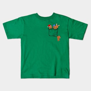 Gingerbread Pocket Friends Kids T-Shirt